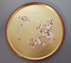 Japanese gold leaf lacquered tray