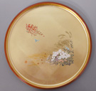 Japanese gold leaf lacquered tray