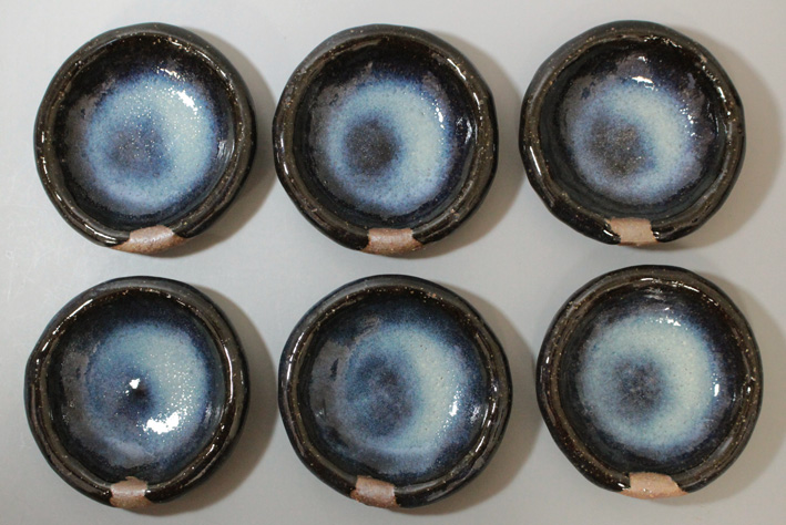 Japanese pottery/Hagi ware - Blue flow Hagi yuzamashi by Seigan