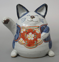 Hand crafted Manekineko by Mukaeda Hidehito (Warabe Studio)