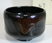 Kuro raku matcha bowl