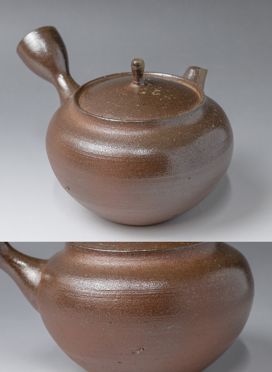 Banko teapot by Otsuki Shun - side view