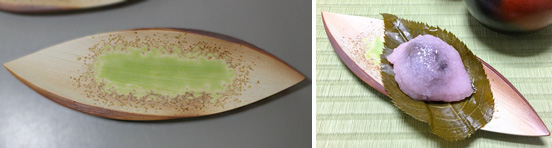 Bamboo leaf-shaped plate