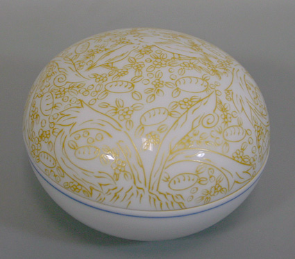 Arita trinket box - birds on a branch