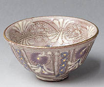 Sepia Mishima guinomi from Touraku kiln