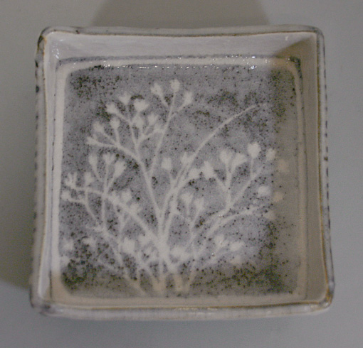 Nezumi Shino Square dish by Ito Kenichi