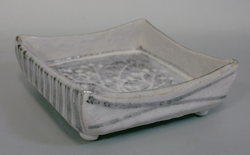 Nezumi Shino Square dish by Ito Kenichi