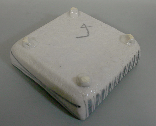 Nezumi Shino Square dish by Ito Kenichi