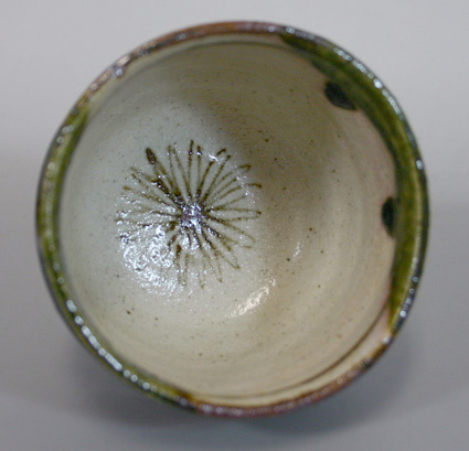 Japanese pottery -Oribe yunomi