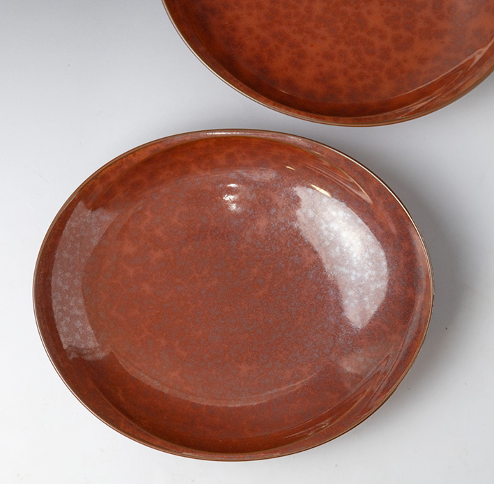 Chianti Red Oval Bowl-top view