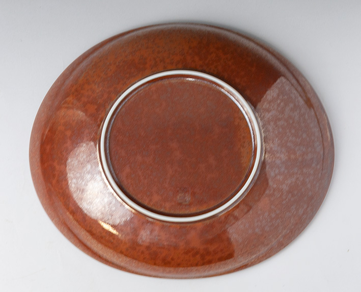 Chianti Red Oval Bowl - bottom view