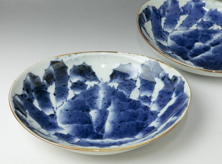 Handpainted Crab Design Oval Bowl