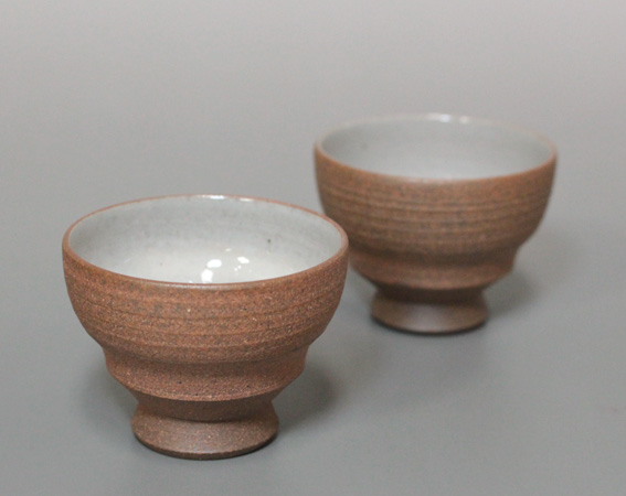 Yakishime sencha cups by Hokujo