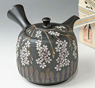 Japanese pottery - Tokonameyaki teapot by Shunen II